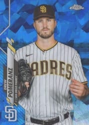 2020 Topps Chrome Update Sapphire Edition Base Set Drew Pomeranz #U-32 card