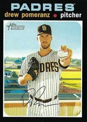 2020 Topps Heritage Base Set Drew Pomeranz #724 card