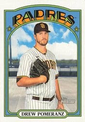 2021 Topps Heritage Base Set Drew Pomeranz #405 card