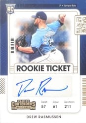 2021 Panini Contenders Base Set Drew Rasmussen #191 card