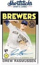 2021 Topps Update 1986 Topps Autographs Drew Rasmussen #86B-DR card
