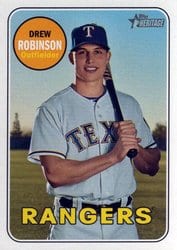 2018 Topps Heritage Base Set Drew Robinson #678 card