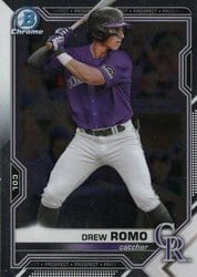 2021 Bowman Chrome Prospects Drew Romo #BCP-126 card