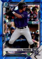 2021 Bowman Sapphire Edition Base Set Drew Romo #BCP-126 card