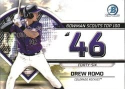 2023 Bowman Bowman Scouts Top 100 Drew Romo #BTP-46 card