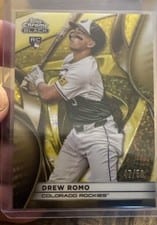 2025 Topps Chrome Black Base Set Drew Romo #37 card