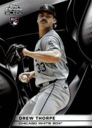 2025 Topps Chrome Black Base Set Drew Thorpe #52 card