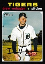 2020 Topps Heritage Base Set Drew VerHagen #227 card