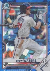 2021 Bowman Sapphire Edition Base Set Drew Waters #BCP-81 card