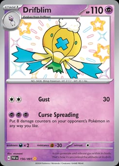 Paldean Fates Drifblim #156 card