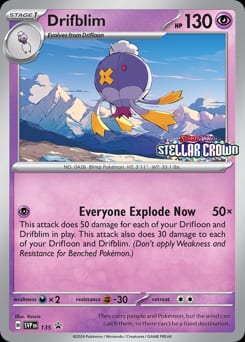Scarlet & Violet Black Star Promos Drifblim #135 card