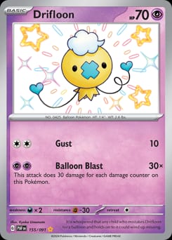 Paldean Fates Drifloon #155 card
