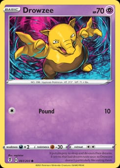 2021 Evolving Skies Drowzee #61 card