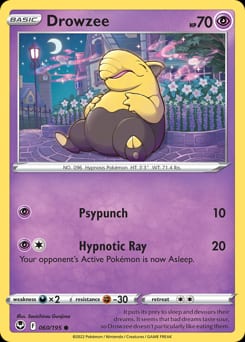 2022 Silver Tempest Drowzee #60 card