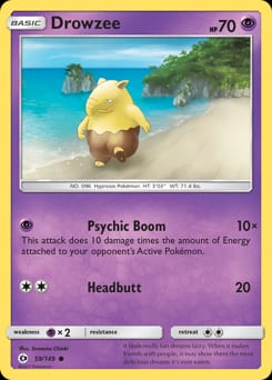 2017 Sun & Moon Drowzee #59 card