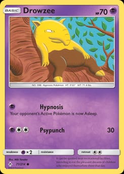Unbroken Bonds Drowzee #71 card