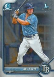 2022 Bowman Chrome Prospects Dru Baker #BCP-176 card