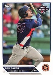 2023 Topps Pro Debut Base Set Dru Baker #PD-189 card