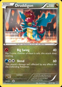 2013 Plasma Blast Druddigon #70 card