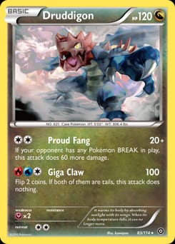 2016 Steam Siege Druddigon #83 card