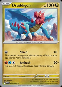 2025 White Flare Druddigon #71 card