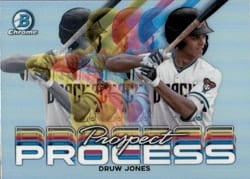 2023 Bowman Chrome Prospect Process Druw Jones #PRP-6 card