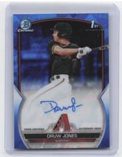 2023 Bowman Sapphire Edition Autographs Druw Jones #BSPA-DJ card