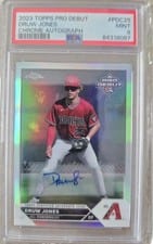 2023 Topps Pro Debut Chrome Autographs Refractor Druw Jones #PDC-25 card