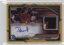 2024 Bowman Chrome Autograph Relics Chrome Refractor Druw Jones #BCAR-DJ card