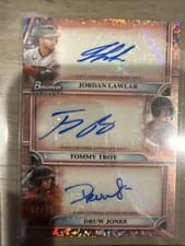 Druw Jones / Jordan Lawlar / Tommy Troy 2024 Bowman Sterling Triple Refractor Autographs card