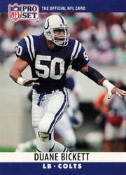 1990 Pro Set Base Set Duane Bickett #130 card