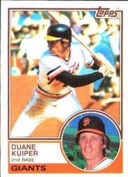 1983 Topps Base Set Duane Kuiper #767 card