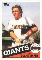 1985 Topps Base Set Duane Kuiper #22 card