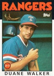 1986 Topps Base Set Duane Walker #22 card