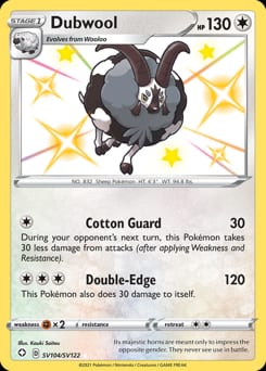 Shining Fates Shiny Vault Dubwool #SV104 card