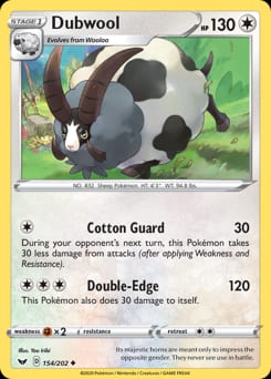 Sword & Shield Dubwool #154 card