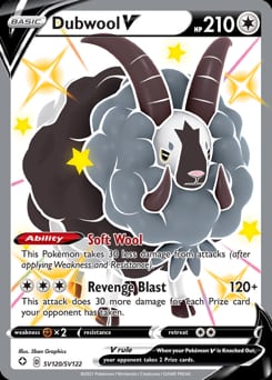 Shining Fates Shiny Vault Dubwool V #SV120 card