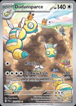 2023 Paldea Evolved Dudunsparce #229 card