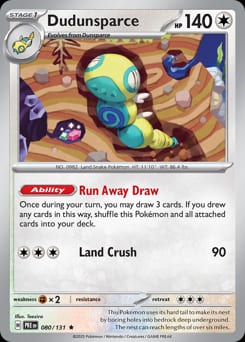 Prismatic Evolutions Dudunsparce #80 card