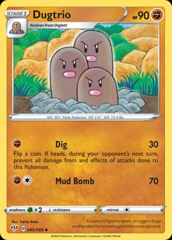 2020 Darkness Ablaze Dugtrio #85 card