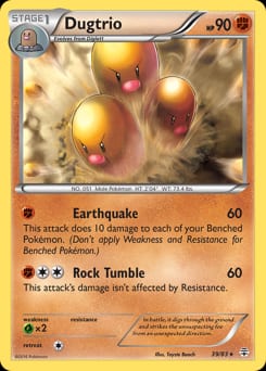 2016 Generations Dugtrio #39 card