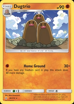 2019 Unbroken Bonds Dugtrio #86 card