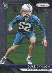 2018 Panini Prizm Base Set Duke Dawson #258 card