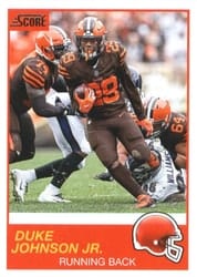 2019 Score Base Set Duke Johnson Jr. #105 card