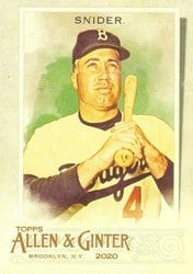 2020 Topps Allen & Ginter Base Set Duke Snider #59 card