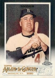 2020 Topps Allen & Ginter Chrome Base Set Duke Snider #59 card
