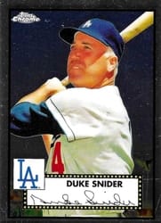2021 Topps Chrome Platinum Anniversary Base Set Duke Snider #602 card