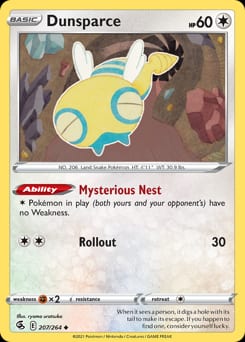 Fusion Strike Dunsparce #207 card