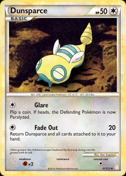 HeartGold & SoulSilver Dunsparce #41 card