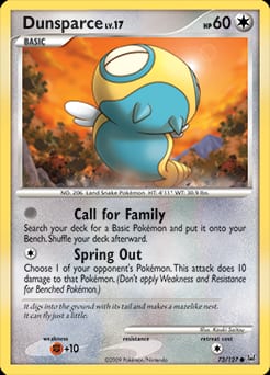 Platinum Dunsparce #73 card